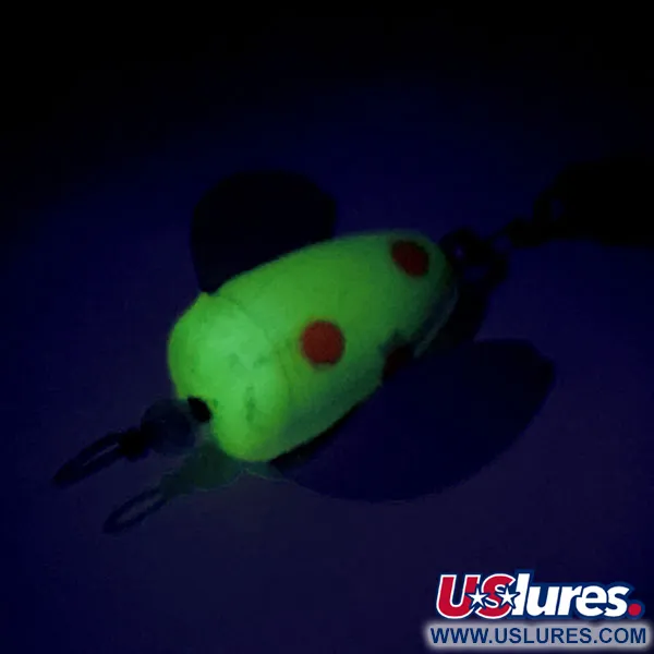 Leurre Shur Strike Spin-n-Glo UV, Jaune/Rouge, 3.6g, UV-réactif, #9479