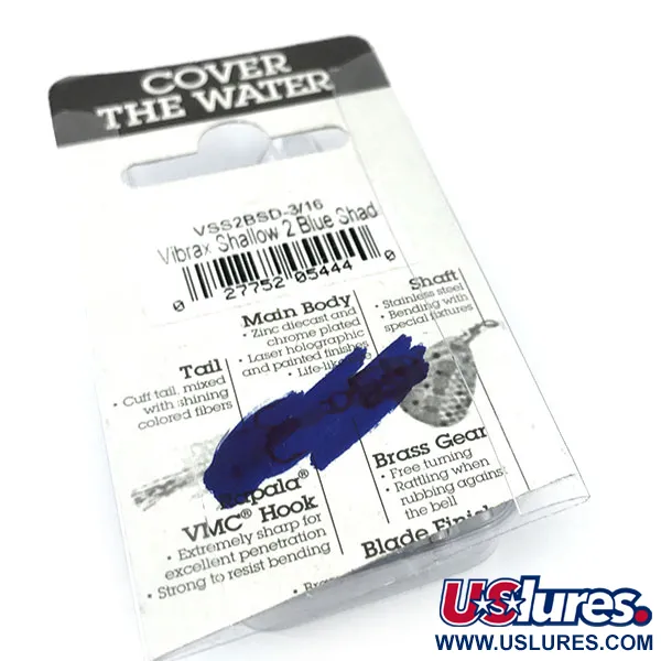 Blue Fox Vibrax Shallow Cuiller, Rainbow Blue, 8g, Peu Profond, #9497