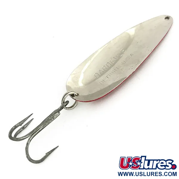 Eppinger Dardevle Cuillère, Rouge/Blanc, 28g, Tête de Diable, #9499