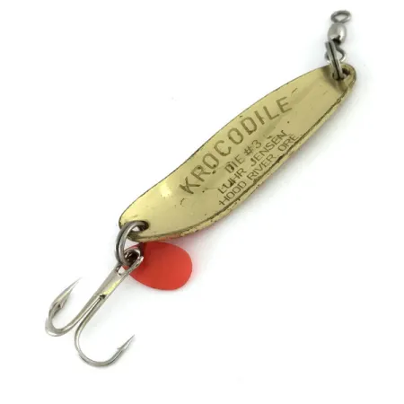 Luhr Jensen Krocodile Die #3 Cuillère, Or / Rouge, 10g, Lancers, #9502