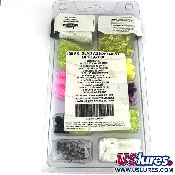 Bass Pro Shops Tournament Series 108pcs Leurres Souples, Rose, #9514