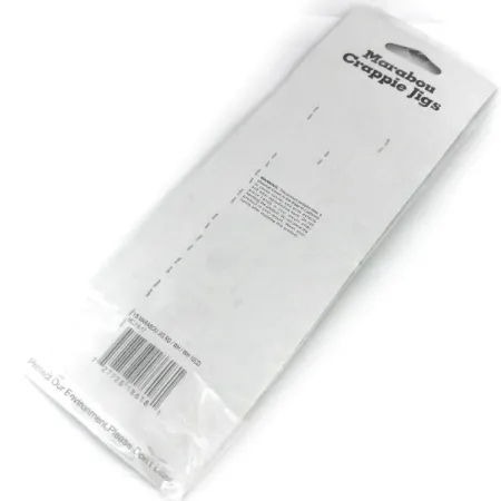 Bass Pro Shops Marabou Crappie Jig, Blanc / Rouge, 4g, Fait Main, #9515