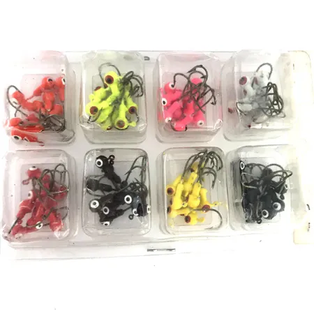 Bass Pro Shops Painted Round Jighead Kit, 8 coul., 2.5g, 80 pcs, #9516
