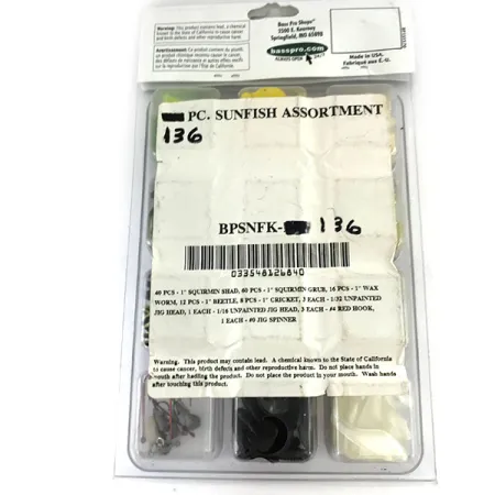Bass Pro Shops Crappie Maxx Leurres Souples, White/Black, 136pcs, #9517