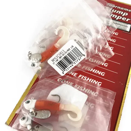 Bass Pro Shops Tournament Stump Jumper Jig, Blanc/Orange/Rose, 4g, #9518