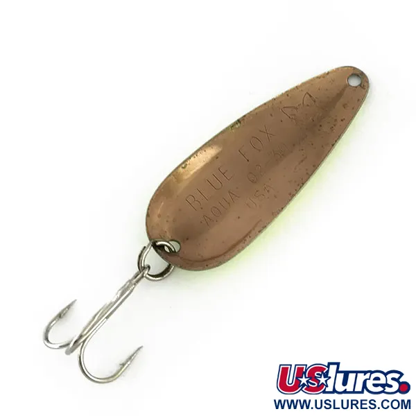 Blue Fox Aqua Spoon Cuiller, Chartreuse/Noir/Bronze, 9g, USA, #9525