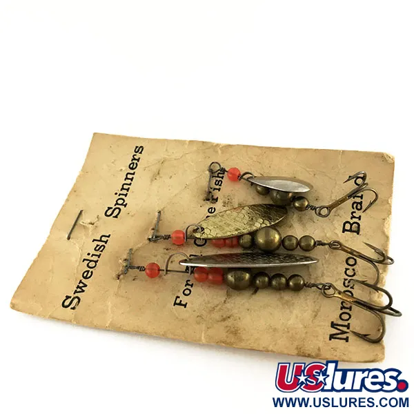 Swedish Swing Morosco Brand Cuiller, Nickel / Laiton, 7g, Vintage, #9539