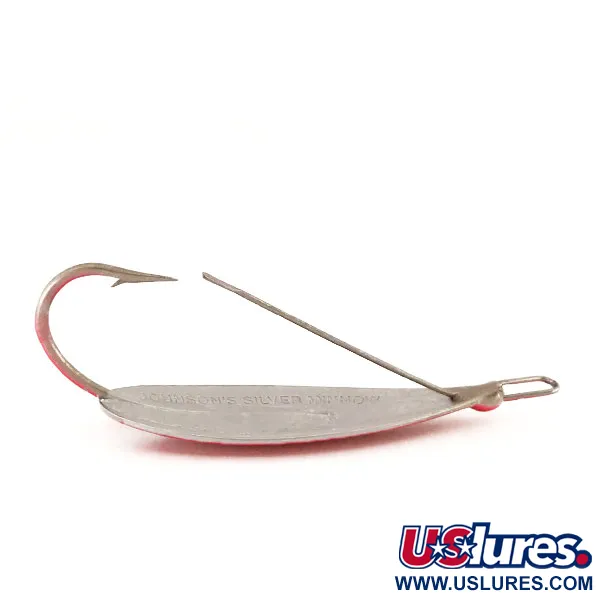 Cuiller Weedless Johnson Silver Minnow, Rouge/Blanc/Argent, 9g, #9542