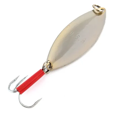 Mepps Spoon 3 Cuillère de Traîne, Nickel, 13g, Gaine Rouge, #9556