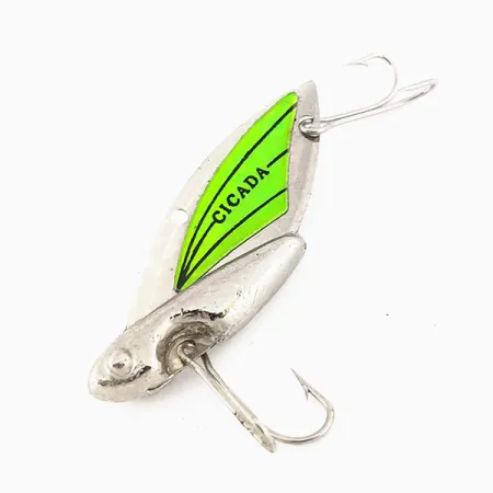 Reef Runner Cicada Lame Vibrante, Nickel / Vert, 14g, Luminescent, #9560