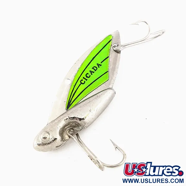 Reef Runner Cicada Lame Vibrante, Nickel / Vert, 14g, Luminescent, #9560
