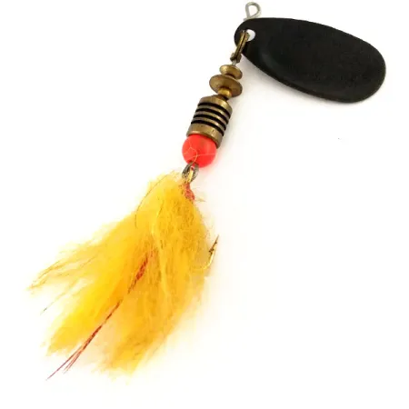 Mepps Black Fury 2 Dressed Cuiller, Noir/Jaune, 4.7g, Plumes, #9594