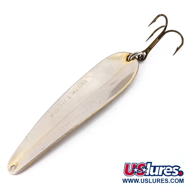 Wright & McGill Streamliner Cuillère, Nickel, 18g, Vintage, #9602