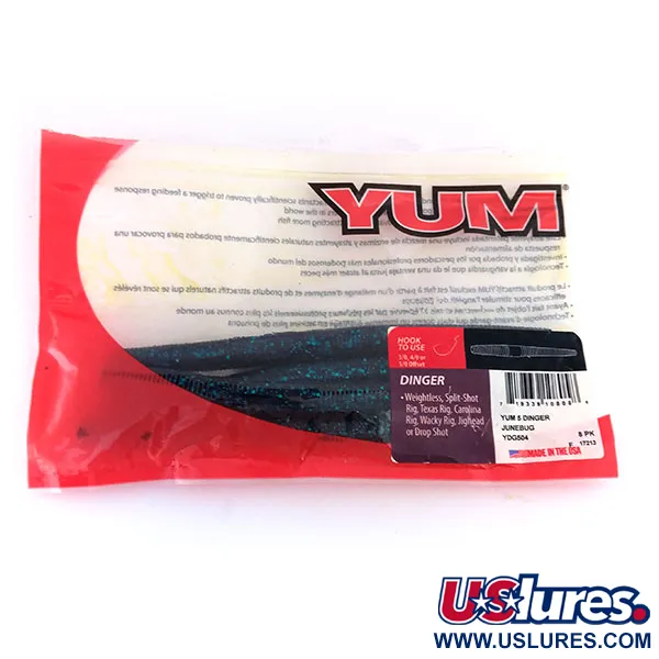 YUM Dinger leurre souple, June Bug, 10.6g, teneur en sel, #9612