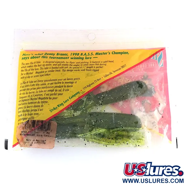 Strike King Flip-N-Tubs leurre souple, Chartreuse, 10cm, salé, #9614