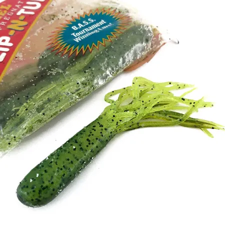 Strike King Flip-N-Tubs leurre souple, Chartreuse, 10cm, salé, #9614