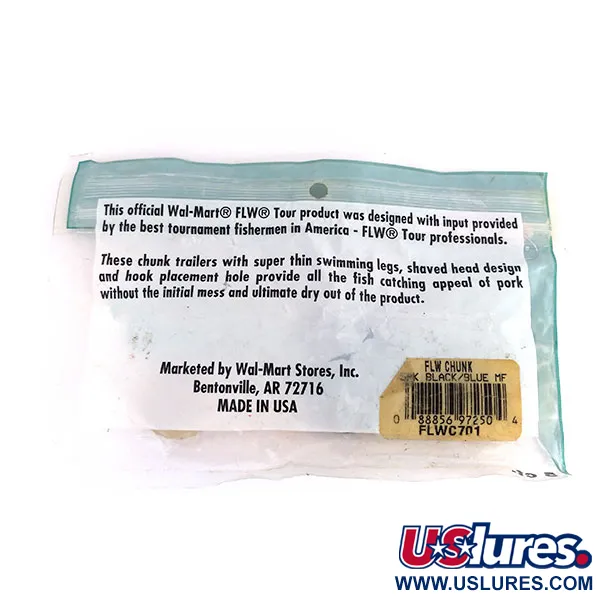 Wal Mart FLW Chunk Trailer, Noir / Bleu, 7.5cm, Sel/Ail, #9621