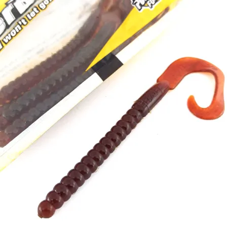 Berkley Power Worm Leurres Souples, Motor Oil, 18cm, Curly Tail, #9623