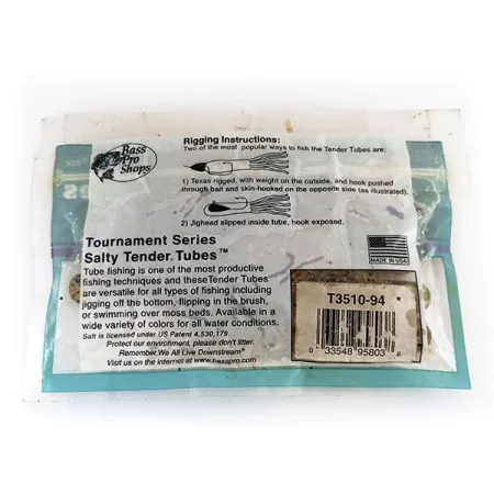 Bass Pro Shops Salty Tender Tubes leurre souple, Green Pumpkin, #9624