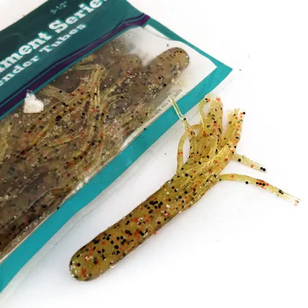 Bass Pro Shops Salty Tender Tubes leurre souple, Green Pumpkin, #9624