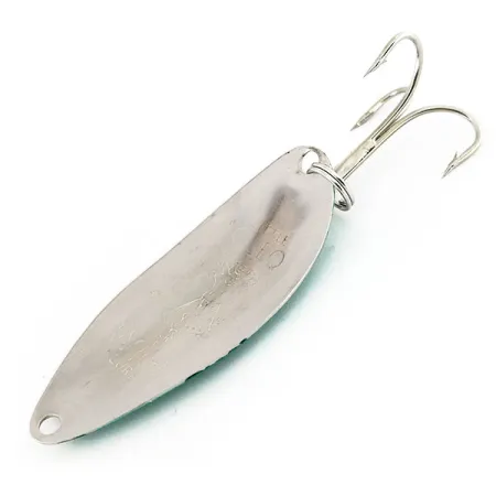 Seneca Little Cleo Cuillère, Nickel / Vert, 5g, Gravure Hula Girl, #9631