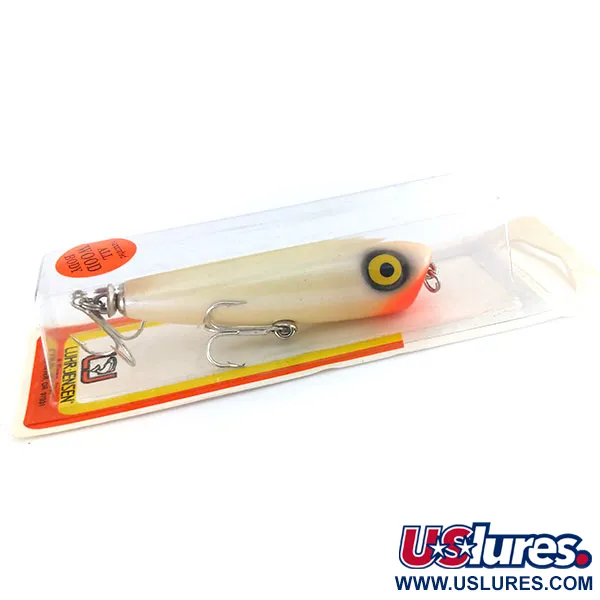 Luhr Jensen P.J.POP Popper, Nacre / Rouge, 17g, Fait main, #9635