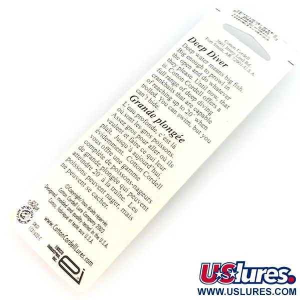 Cotton Cordell Grappler Shad Deep Diver, Nickel / Noir, 12g, #9636