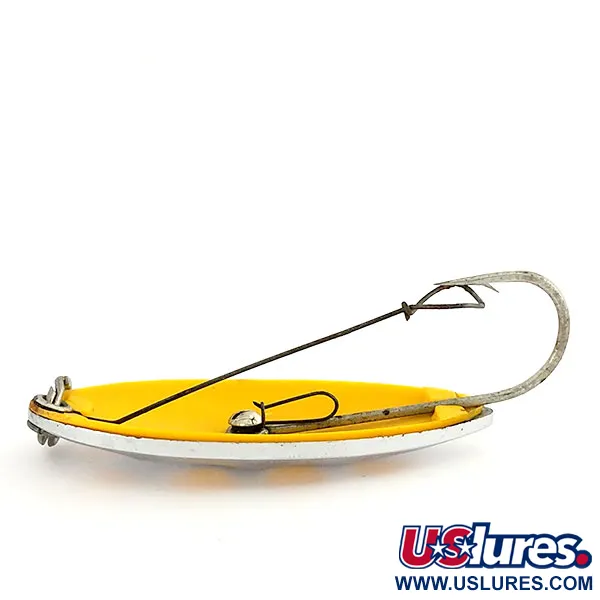 South Bend Sun Spot Cuillère, Nickel / Jaune, 14g, perforée, #9652