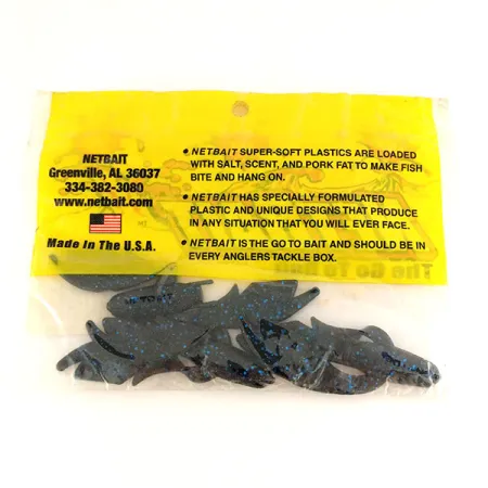 NetBait Kickin B Chunk Leurre Souple, Black Blue, 7,5cm, Trailer, #9654