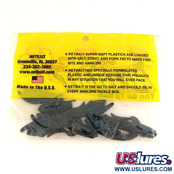 NetBait Kickin B Chunk Leurre Souple, Black Blue, 7,5cm, Trailer, #9654