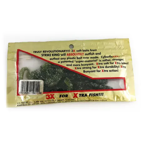 Strike King Ribbon Tail Worm leurre souple, Watermelon/Chart, 15cm, #9663