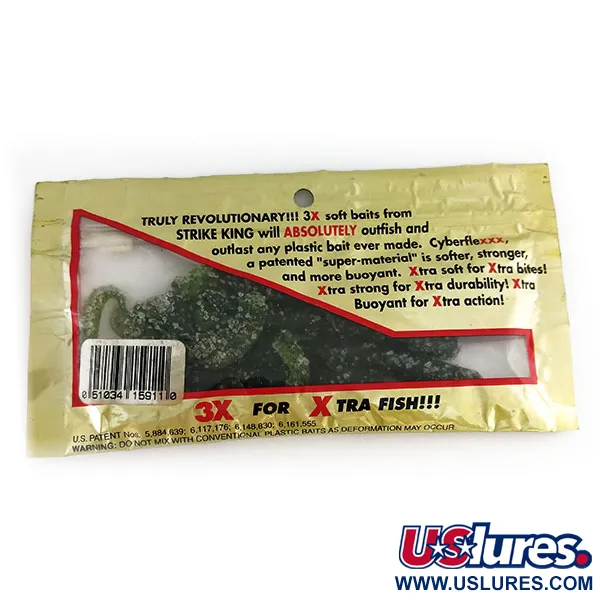 Strike King Ribbon Tail Worm leurre souple, Watermelon/Chart, 15cm, #9663