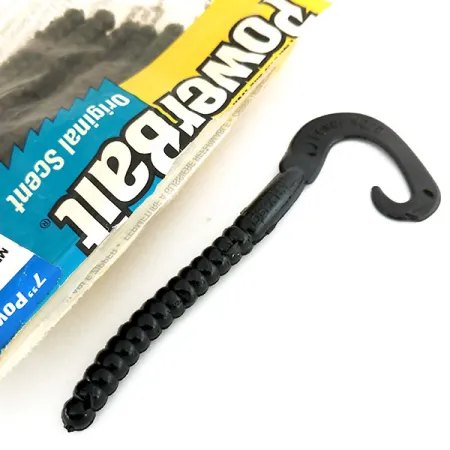Berkley Powerbait Power Worm Leurre souple, Black, 17.5cm, Scent, #9665