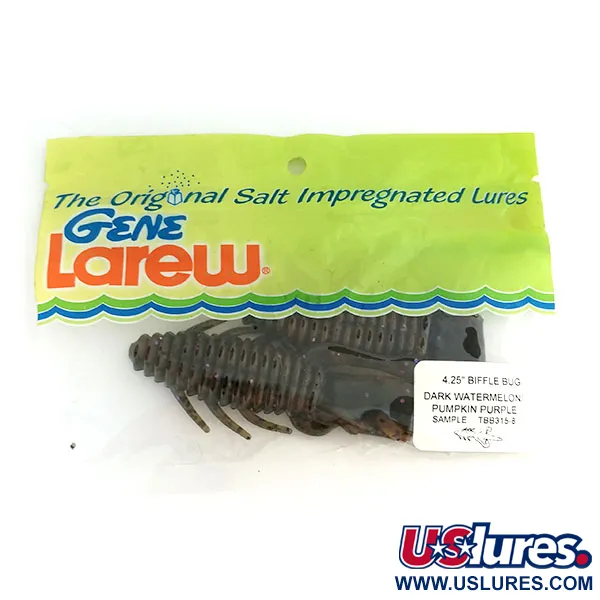 Gene Larew Biffle Bug Leurre Souple, Dark Watermelon, 10cm, Salt, #9666