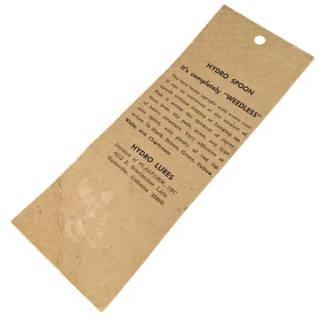 Hydro Lures Weedless Hydro Spoon Cuillère, Jaune, 17g, Anti-herbe, #9684