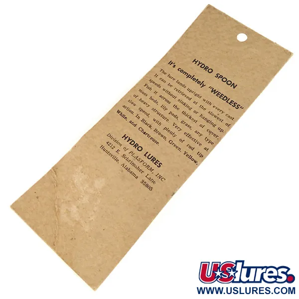 Hydro Lures Weedless Hydro Spoon Cuillère, Jaune, 17g, Anti-herbe, #9684