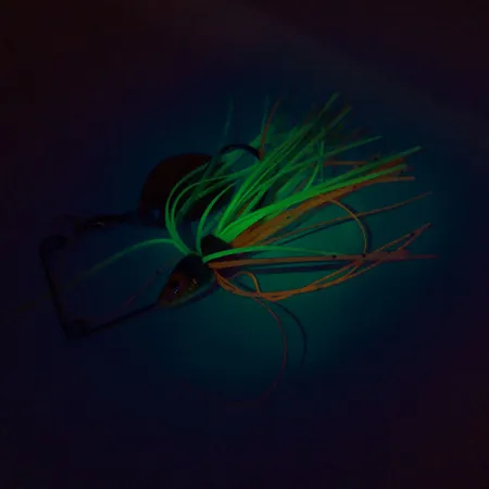 Strike King Mini-King Spinnerbait UV, Gold/Orange/Jaune/Vert, 7g, #9695