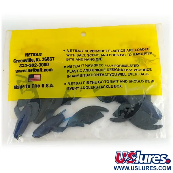 NetBait Paca Chunk Jr Leurre Souple, Black Blue, 7.5cm, Pinces, #9733