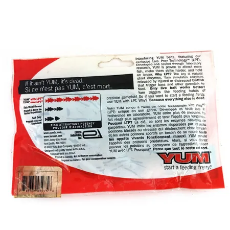 YUM Mega Tube Leurre Souple, Green Pumpkin, 7.5cm, LPT-Sel, #9734