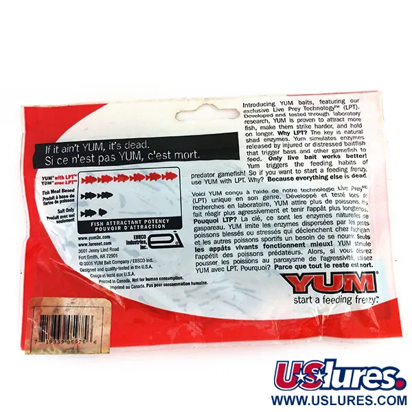 YUM Mega Tube Leurre Souple, Green Pumpkin, 7.5cm, LPT-Sel, #9734