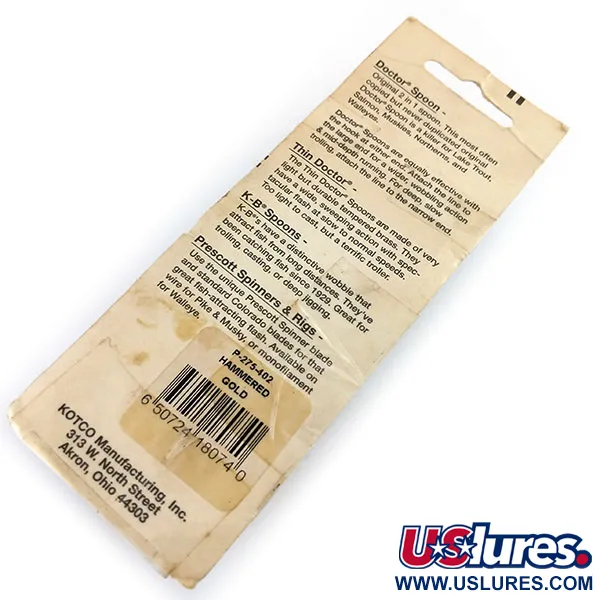 Prescott Spinner Little Doctor 275 Cuillère, Or/Rouge, 21g, #9748