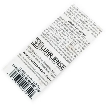 Luhr Jensen Krocodile Cuiller, Nickel/Fire Wing, 7g, nickelée, #1003-016-0200
