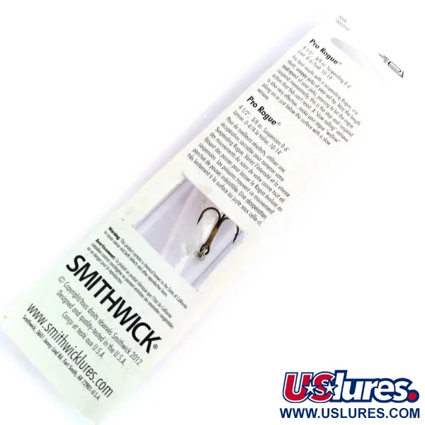Smithwick Suspending Rattlin’ Rogue Jerkbait, Transparent/Blanc, #9808