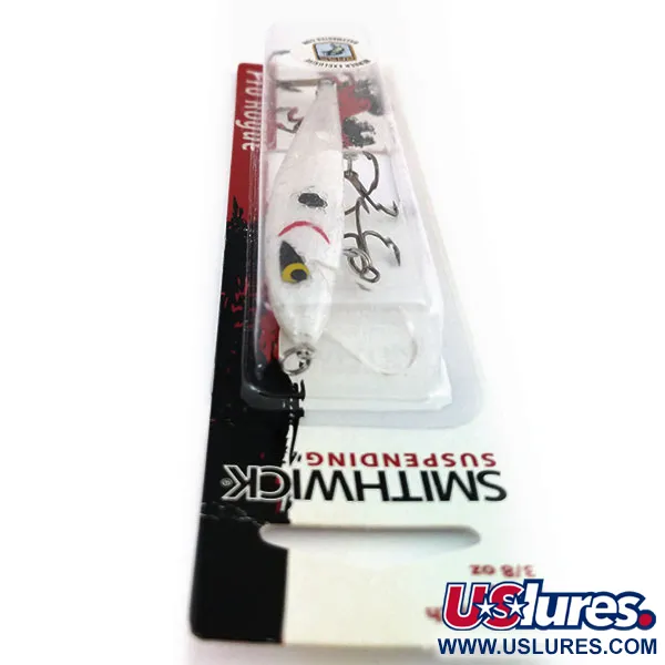 Smithwick Suspending Rattlin’ Rogue Jerkbait, Transparent/Blanc, #9808