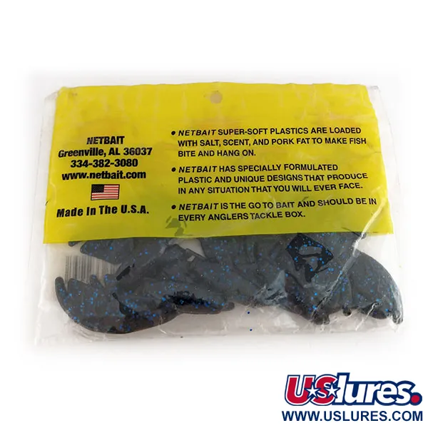 NetBait Paca Chunk Sr Leurre souple, Black Blue Flake, 7,5cm, Sel, #9821