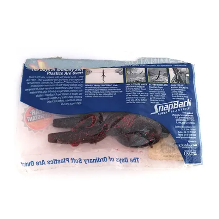 Terminator Snapback Creature leurre souple, Black Ruby, 10cm, #9826