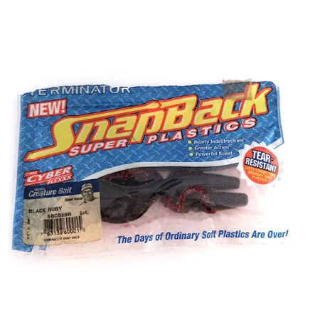 Terminator Snapback Creature leurre souple, Black Ruby, 10cm, #9826