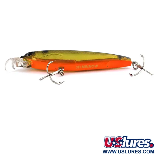 Yo-zuri 3D Minnow Suspender, Doré-Orange, 7g, Effet Prisme, #9842