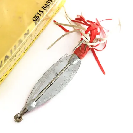 Fred Arbogast 3 Hawaiian Cuillère, Rouge-Blanc, 16g, Anti-herbe, #9846