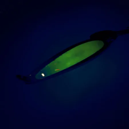 Bay de Noc Swedish Pimple Cuillère, Nickel/Vert, 14g, Lumineux, #9856